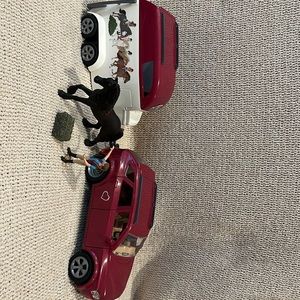 Schleich horse trailer with horse and person